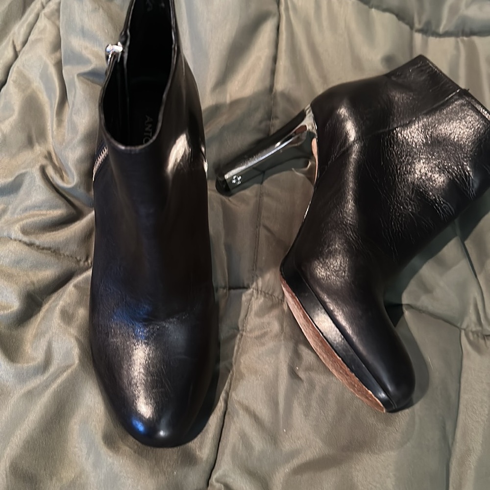 ANTONIO MELANI black, mirror heal ankle boots